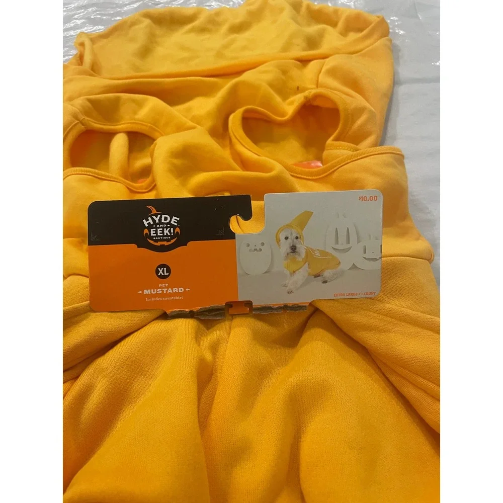 Hyde and Eek Boutique Pet Mustard Sweatshirt Costume XL Yellow Dog Halloween